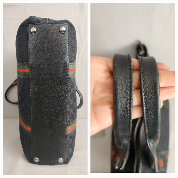 ✨️GUCCI GG Canvas Web Belted Handle Tote Bag - Picture 13 of 16